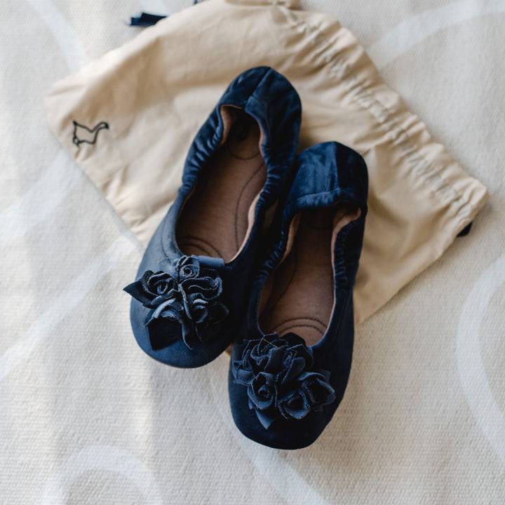 Pampuschen Grace Velvet Nachtblau