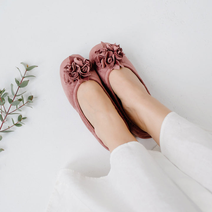 Pampuschen Grace velvet rosenholz