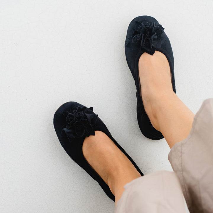 Pampuschen Grace Velvet Schwarz