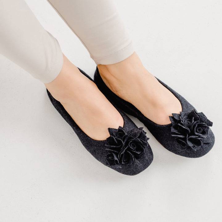 Pampuschen Grace Wool Anthrazit