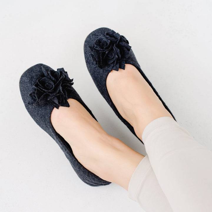 Pampuschen Grace wool anthrazit