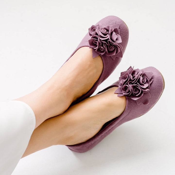 Pampuschen Grace Wool Dunkle Malve