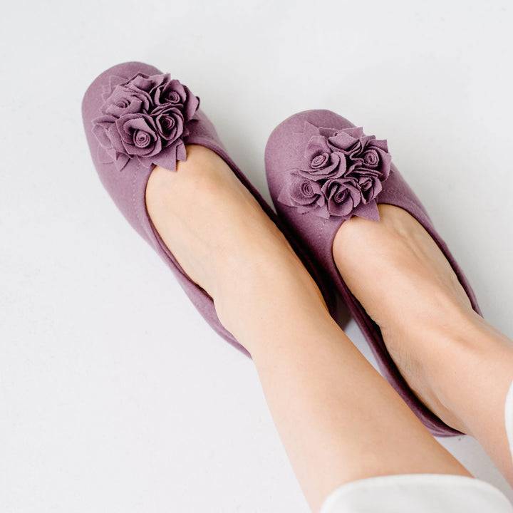 Pampuschen Grace Wool Dunkle Malve