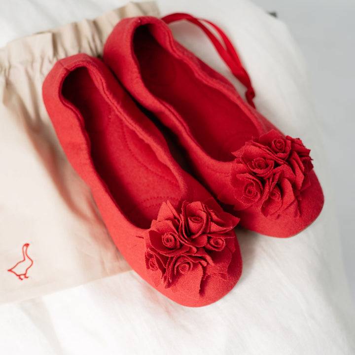 Pampuschen Grace Wool Erdbeere