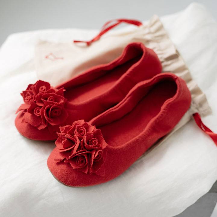 Pampuschen Grace Wool Erdbeere