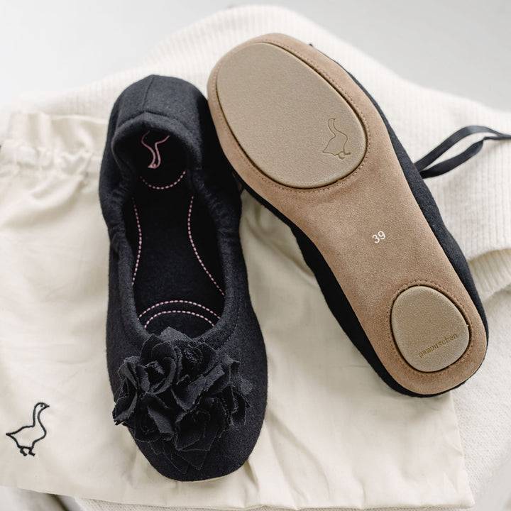 Pampuschen Grace Wool Schwarz