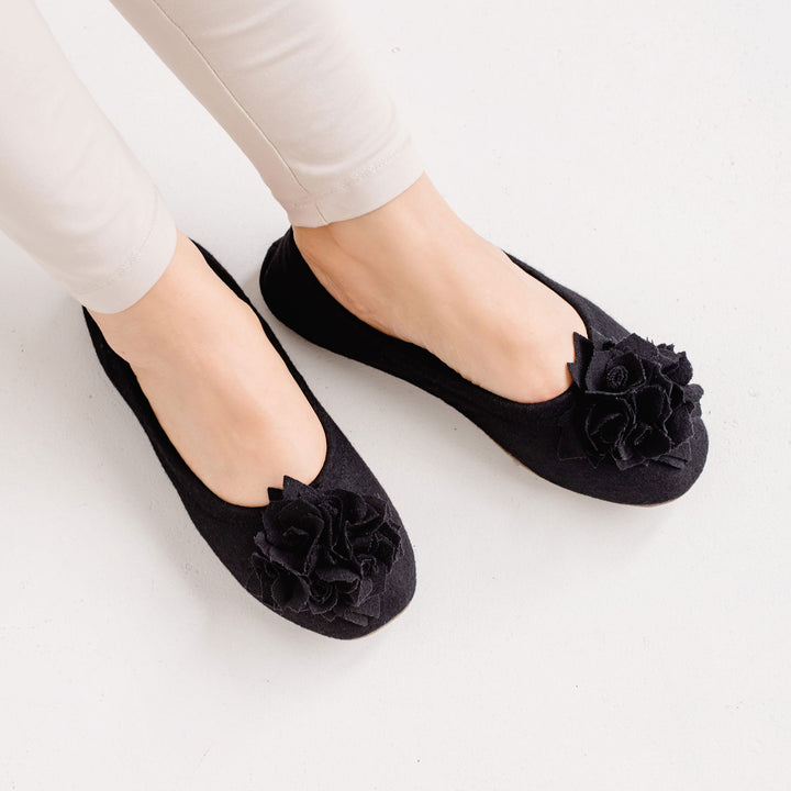 Pampuschen Grace wool schwarz