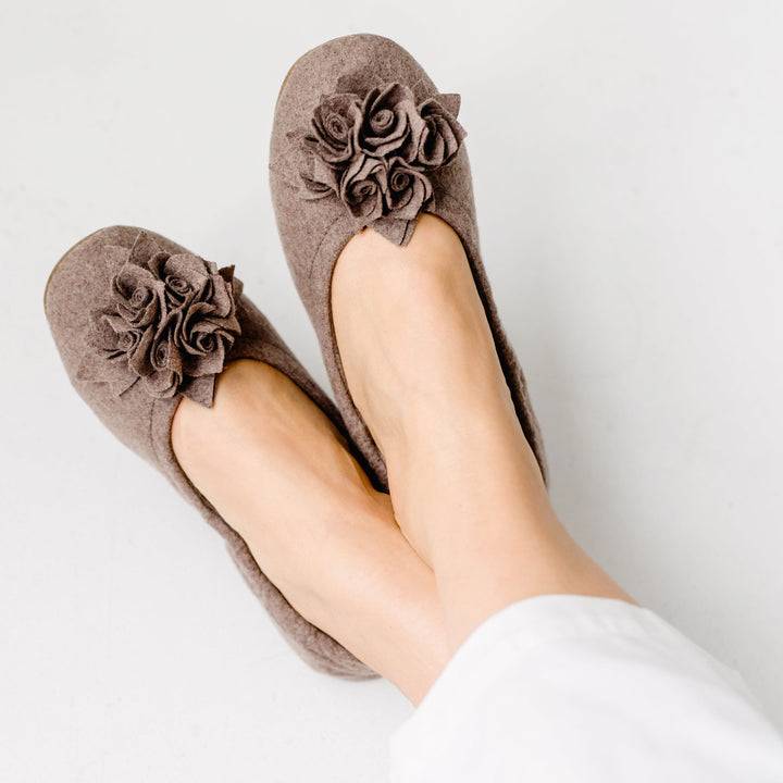 Pampuschen Grace Wool Trüffel