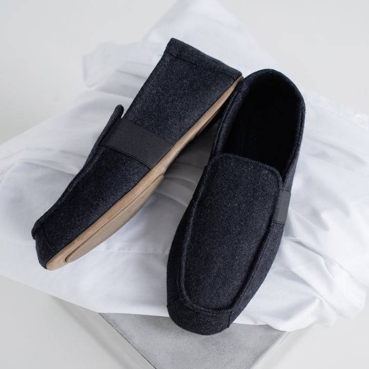 Pampuschen Humphrey Anthrazit-dunkelblau