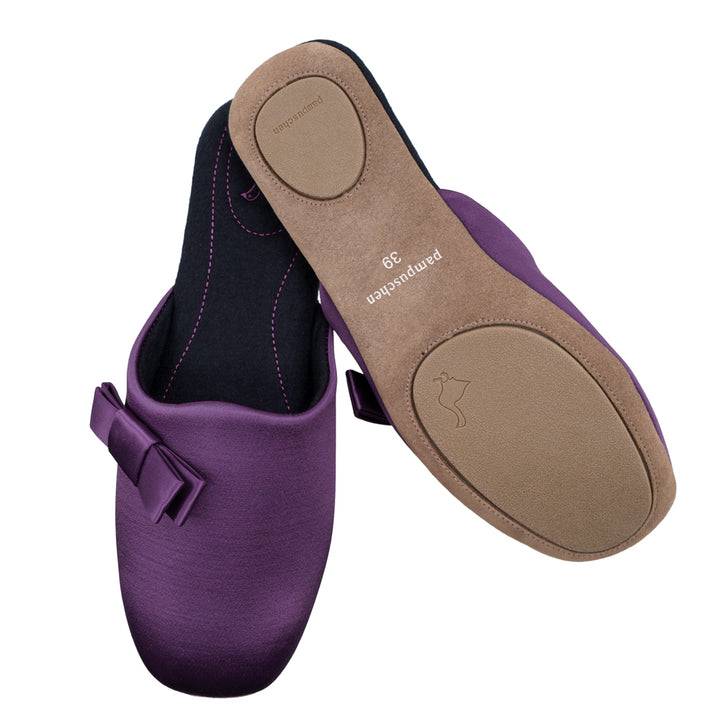 Pampuschen Jane Satin Aubergine