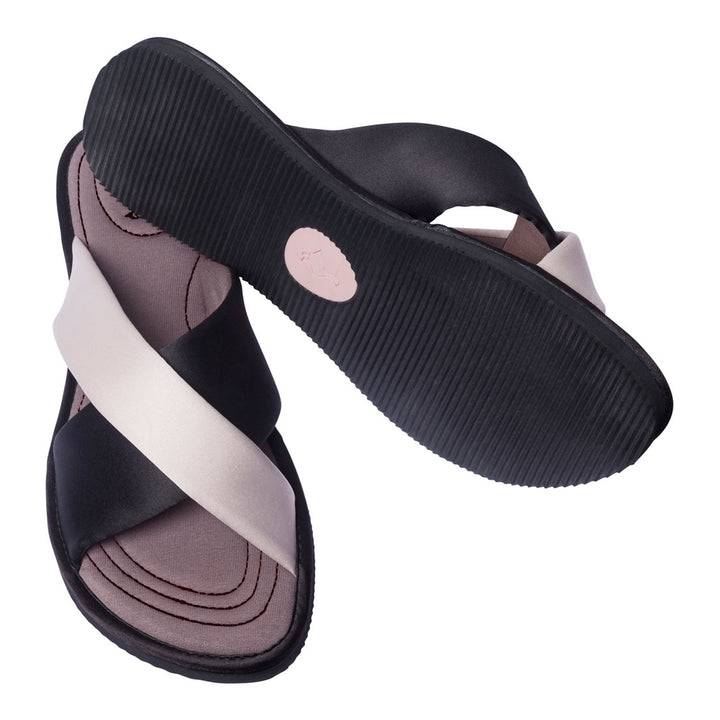 Pampuschen Julia Creme-schwarz