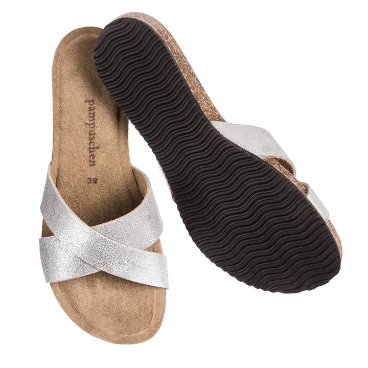 Pampuschen Lyda B Metallic Platin