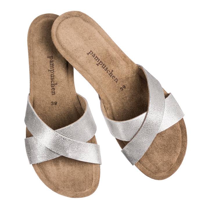 Pampuschen Lyda B Metallic Platin