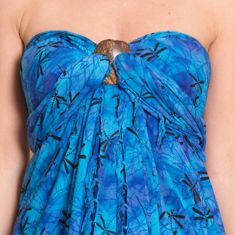 Panasiam Sarong Wachsbatik Blautöne