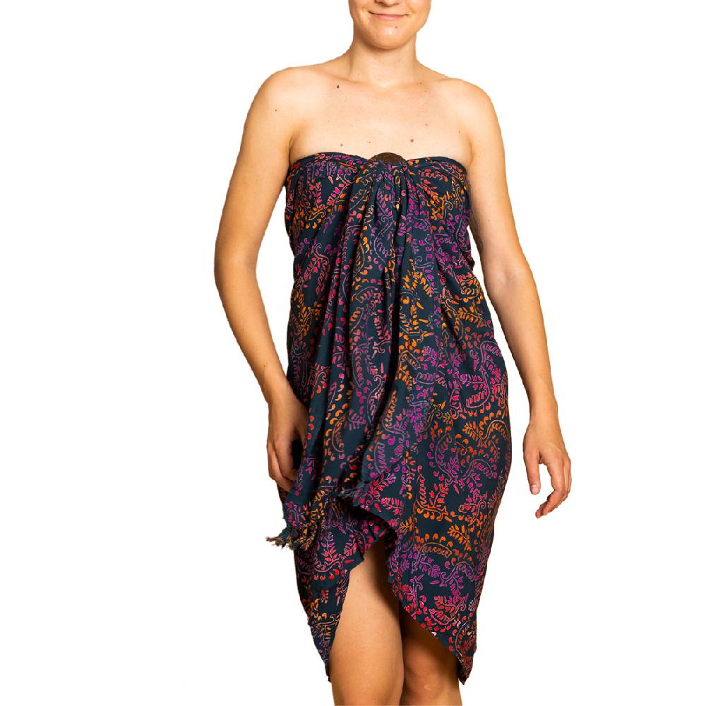 Panasiam Sarong Wachsbatik dunkle Designs