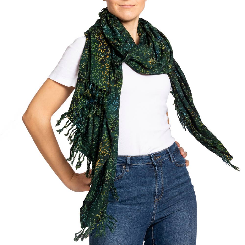 Panasiam Sarong Wachsbatik Grüntöne