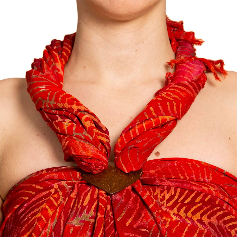 Panasiam Sarong Wachsbatik Orangetöne