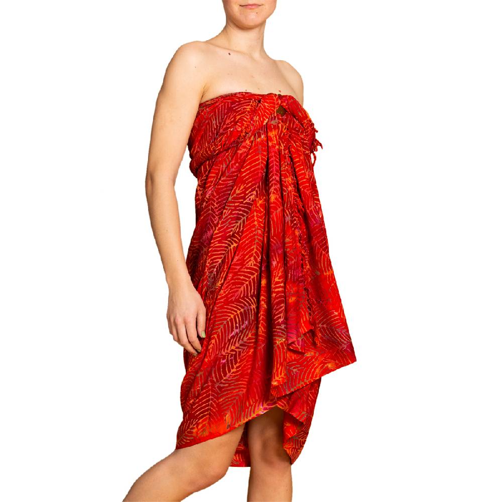 Panasiam Sarong Wachsbatik orangetöne