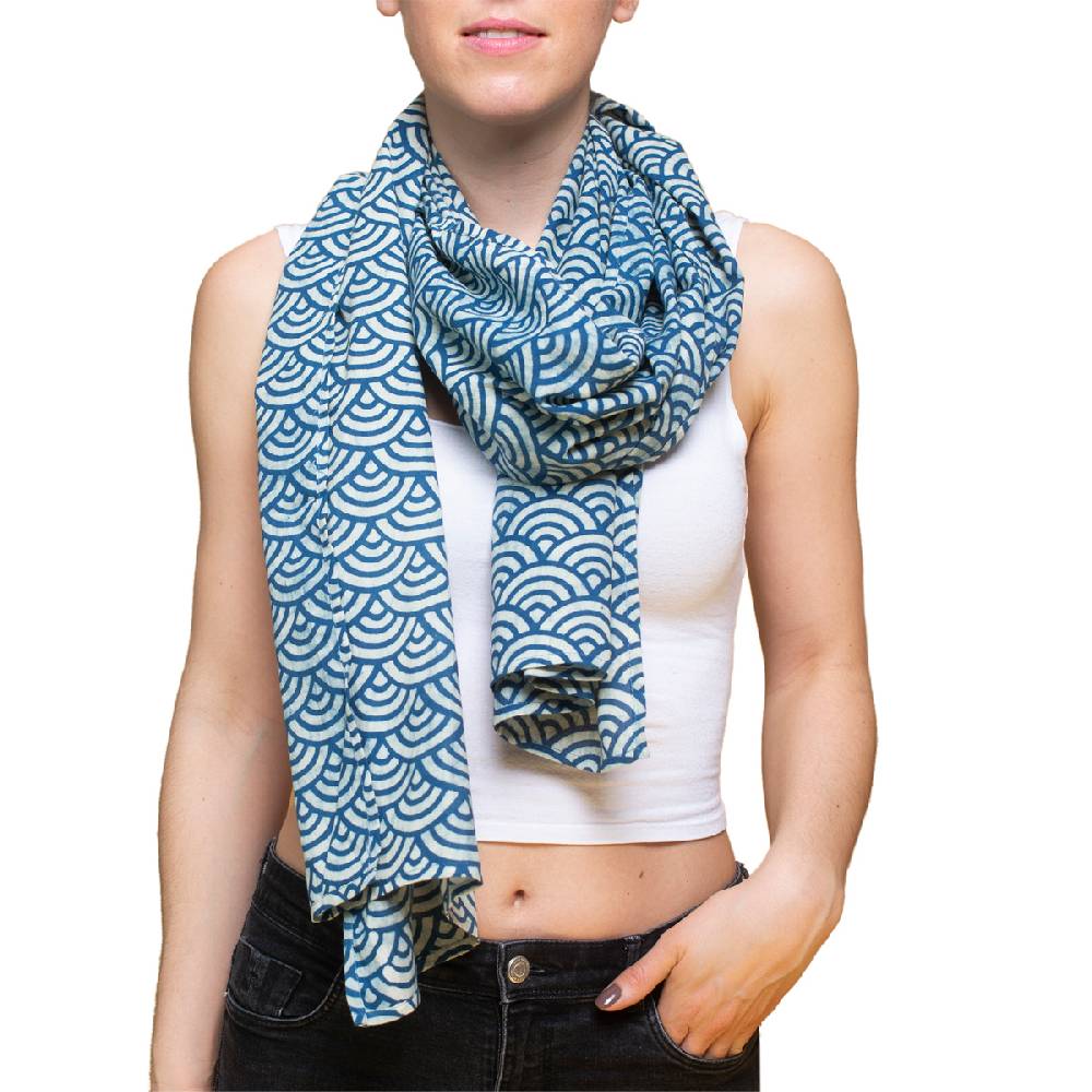 Panasiam Schal Baumwolle Indigo