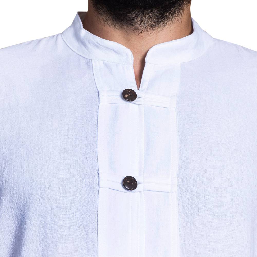 Panasiam Thai Fischerhemd Mit Holzknöpfen