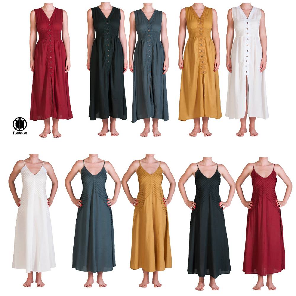 Panasiam Sommerkleid Aus Baumwolle | Verschiedene Schnitte
