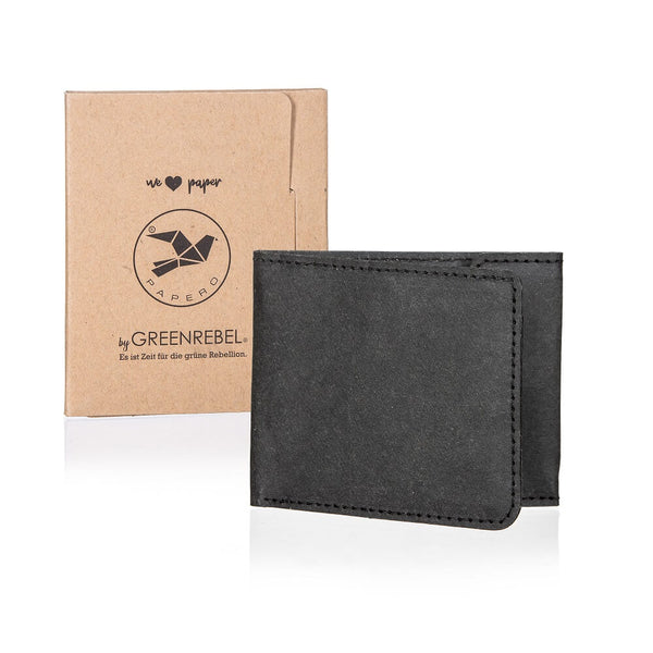 Papero PAPERO Leichtes Flaches Papier Wallet RAVEN Mit Integriertem RFID-Schutz Und Münzfach