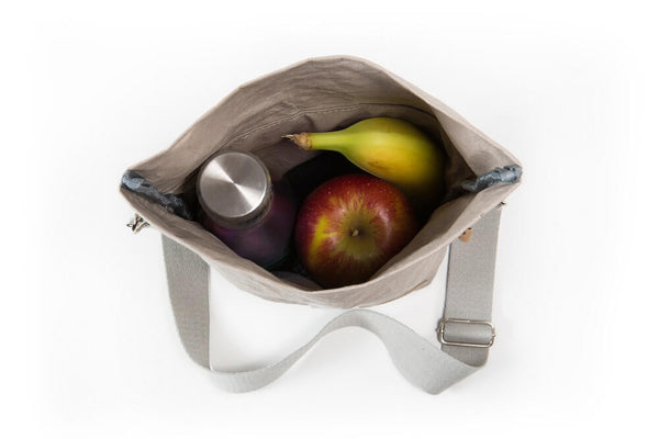 Papero PAPERO Lunchbag Handtasche Aus Papier RACOON Pausenbrot Vegan Nachhaltig