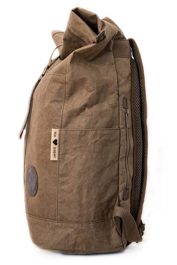 Papero PAPERO Rucksack YETI 28 L Aus Waschbarem Kraft Papier Leicht, Reißfest Und Wasserfest Nachhaltig