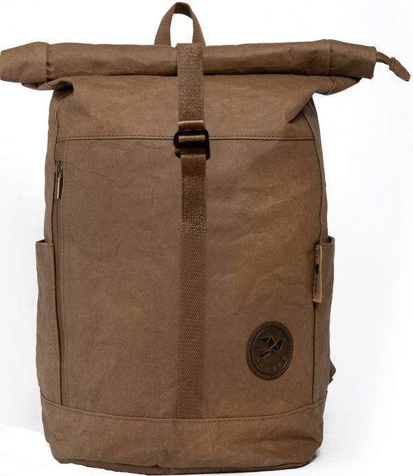 Papero PAPERO Rucksack YETI 28 L aus waschbarem Kraft Papier leicht, reißfest und wasserfest nachhaltig