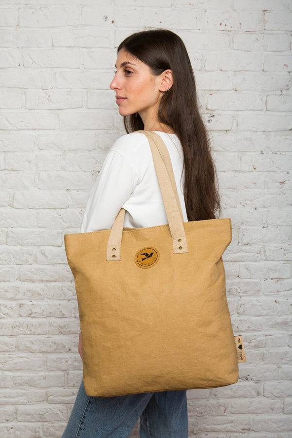 Papero PAPERO Shopper Aus Papier KANGOO Leicht, Wasserfest, Reißfest, Nachhaltig