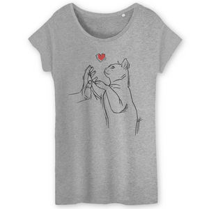 Papero T-Shirt- BIO- CAT LOVE- Damen