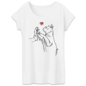 Papero T-Shirt- BIO- CAT LOVE- Damen