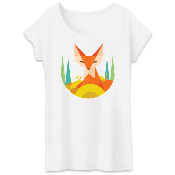 Papero T-SHIRT - BIO- Fox Geometric - Damen