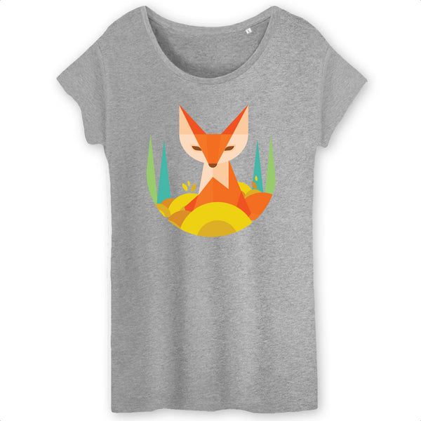 Papero T-SHIRT - BIO- Fox Geometric - Damen