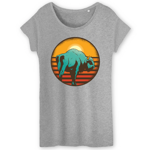 Papero T-Shirt - BIO- Vintage-sunset-bison - Damen