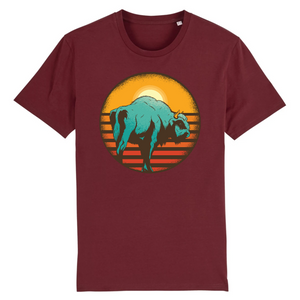 Papero T-Shirt - BIO- Vintage-sunset-bison - Herren