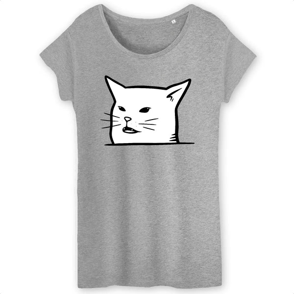 Papero T-SHIRT - BIO- White Cat - Damen