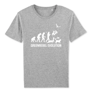 Papero T-Shirt- BIO - Greenrebel Evolution - Es Ist Zeit Für Die Grüne Rebellion- Herren