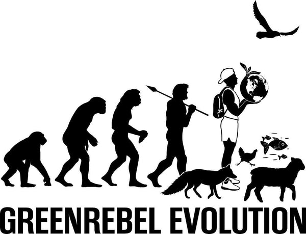 Papero T-Shirt- BIO - Greenrebel Evolution - Es Ist Zeit Für Die Grüne Rebellion- Herren