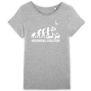 Papero T-Shirt- BIO - Greenrebel Evolution- Es Ist Zeit Für Die Grüne Rebellion- Damen