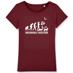 Papero T-Shirt- BIO - Greenrebel Evolution- Es Ist Zeit Für Die Grüne Rebellion- Damen