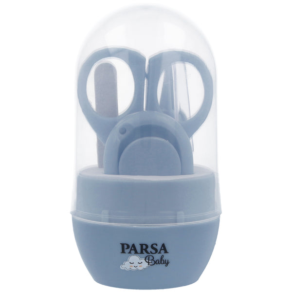 Parsa Beauty PARSA Baby 6-teiliges Nagel-Pflegeset, Nagelknipser, Nasenpinzette, Baby Maniküre Schere Neugeborenen-Set für Jungs