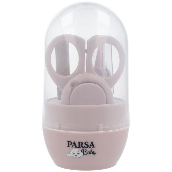Parsa Beauty PARSA Baby 6-teiliges Nagel-Pflegeset, Nagelknipser, Nasenpinzette, Baby Maniküre Schere Neugeborenen-Set für Mädchen