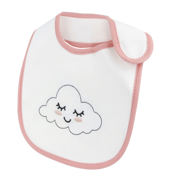 Parsa Beauty PARSA Baby Babylatz Weiß Mit Rosa Bodüre 1Stk