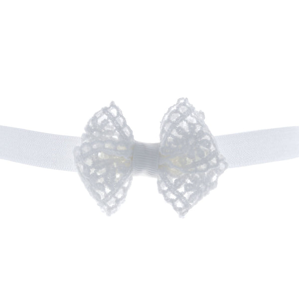Parsa Beauty PARSA Baby Haarband Weiß Mit Spitzenschleife 1Stk