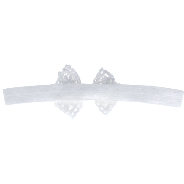 Parsa Beauty PARSA Baby Haarband Weiß Mit Spitzenschleife 1Stk