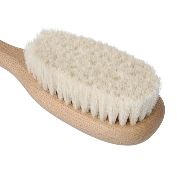 Parsa Beauty PARSA Baby Haarpflegebürste Mit Ziegenhaar Aus FSC®-zertifiziertem Buchenholz Für Die Pflege Von Feinem Babyhaar Und Empfindlicher Kopfhaut