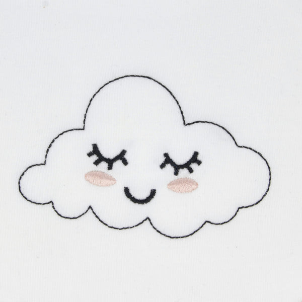 Parsa Beauty PARSA Baby Lätzchen Mit Klettverschluss Wasserdicht In Weiß Mit Blauem Bündchen