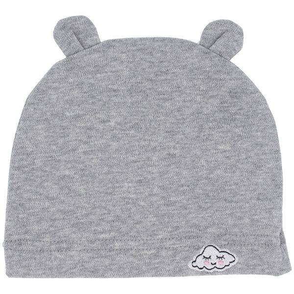Parsa Beauty PARSA Baby Mütze grau mit Öhrchen und Wölkchenstickerei 1 Stk