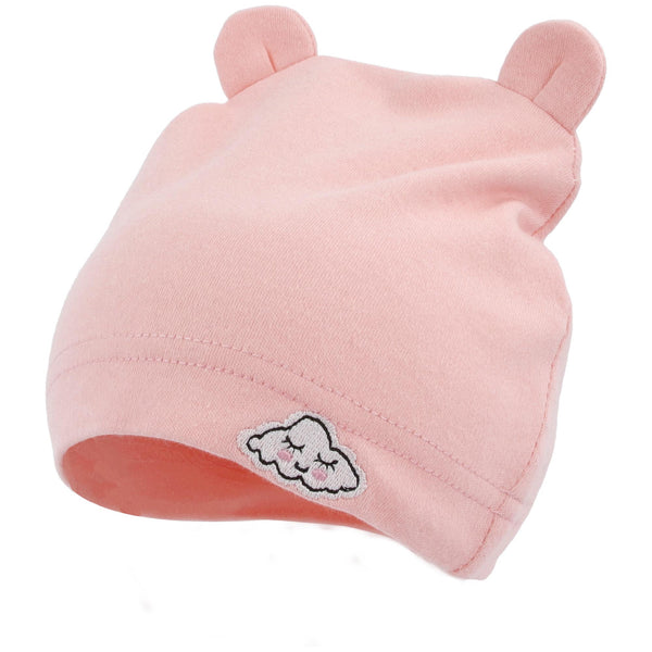 Parsa Beauty PARSA Baby Mütze Rosa Mit Öhrchen Und Wölkchenstickerei 1Stk